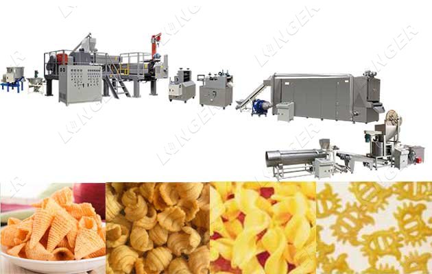 Bugles Snack Production Line|Puffed Snack Extruding Plant