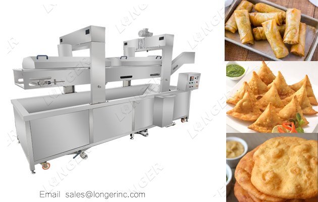 Samosa Spring Roll Industrial Frying Machine