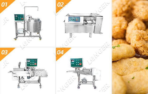 Chicken Nuggets Processing Line|Chicken Nuggets Frying Plant