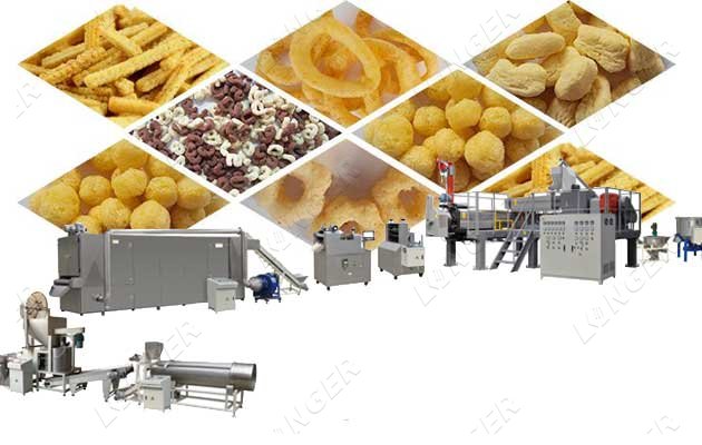 automatic puffed snack making machine