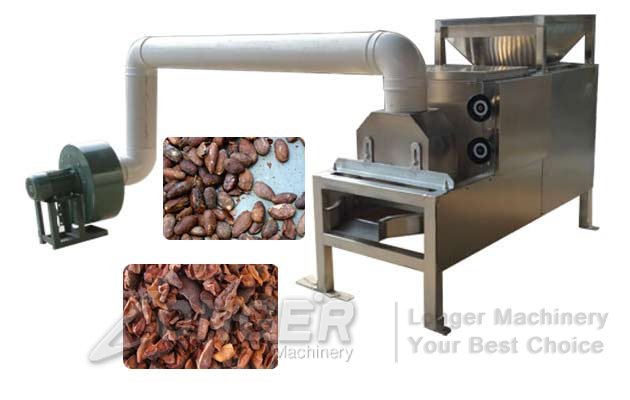 Automatic Cocoa Beans Peeling Crushing Machine For Sale