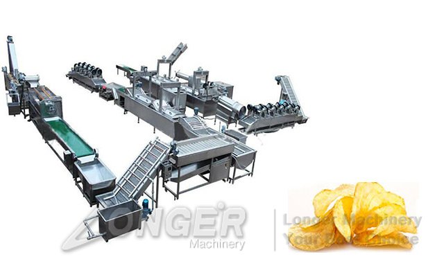 potato chips frying machine