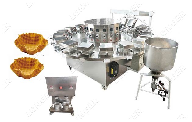 Ice Cream Waffle Bowls Making Machine|Waffle Cups Processing Line
