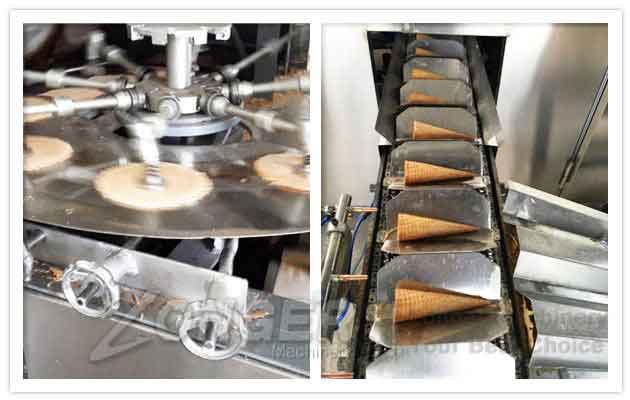 ice cream cone production line