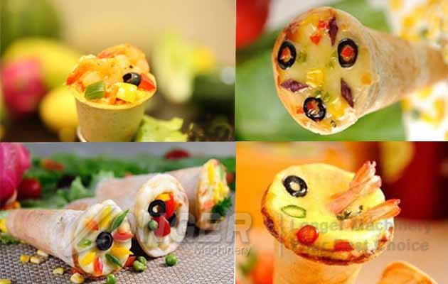 electric pizza cones making machine