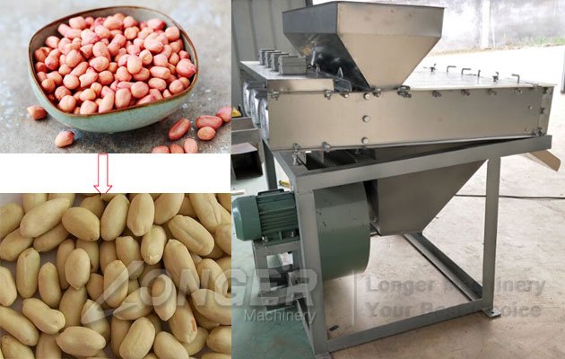 roasted peanuts peeling machine