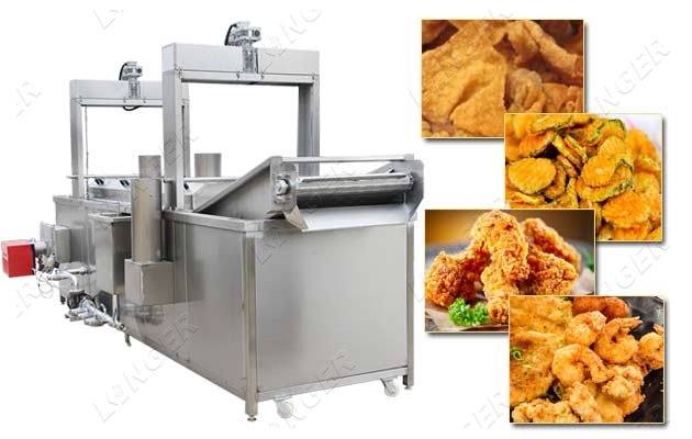 continuous chips fryer machine