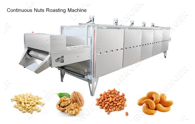 continuous nut roasting machine