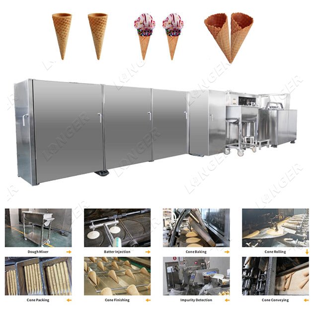 ice cream cone production line for sale